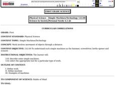 Simple Machines Lesson Plan Simple Machines Lesson Plan