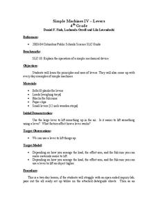 Simple Machines - Levers Lesson Plan Simple Machines - Levers Lesson Plan