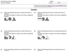 Simplify Worksheet Simplify Worksheet