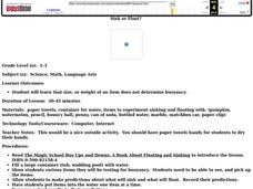 Sink or Float? Lesson Plan Sink or Float? Lesson Plan