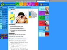 Slang Lesson Plan Slang Lesson Plan