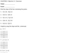 Slope of a Line Worksheet Slope of a Line Worksheet