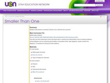 Smaller Than One Lesson Plan Smaller Than One Lesson Plan