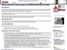African-American Communities in the North Before the Civil War Lesson Plan African-American Communities in the North Before the Civil War Lesson Plan