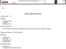 Solids, Liquids and Gases Lesson Plan Solids, Liquids and Gases Lesson Plan