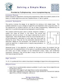 Solving a Simple Maze Lesson Plan Solving a Simple Maze Lesson Plan