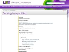 Solving Inequalities Lesson Plan Solving Inequalities Lesson Plan