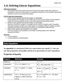 Solving Linear Equations Worksheet Solving Linear Equations Worksheet