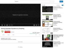 Solving Quadratic Equations by Graphing Video Solving Quadratic Equations by Graphing Video