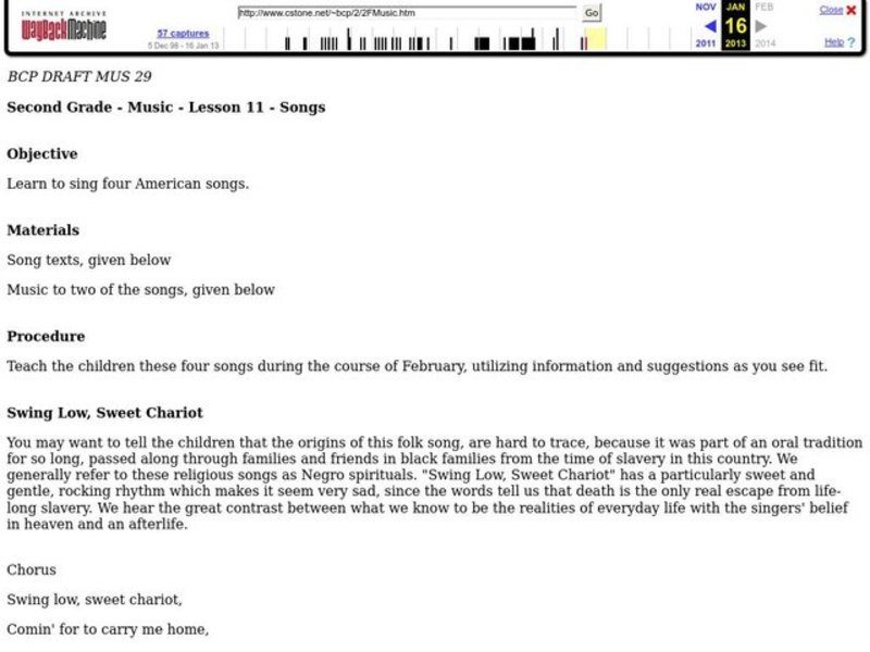 Songs Lesson Plan Songs Lesson Plan