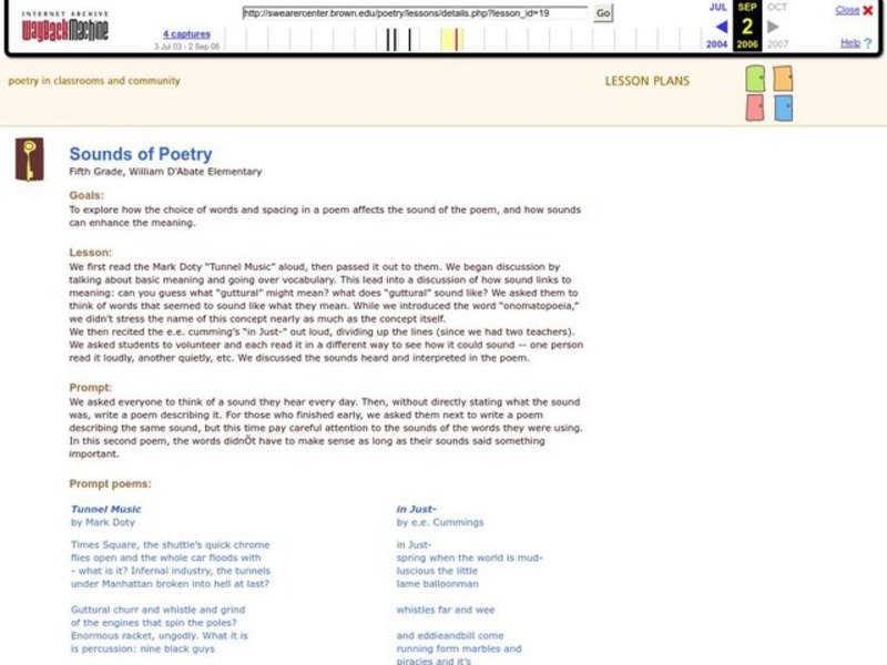 Sounds of Poetry Lesson Plan Sounds of Poetry Lesson Plan