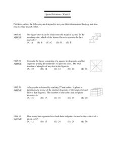 Spatial Relations - Week 9 Lesson Plan Spatial Relations - Week 9 Lesson Plan