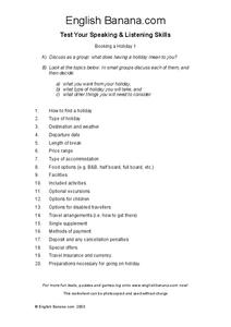 Speaking and Listening Skills Organizer Speaking and Listening Skills Organizer