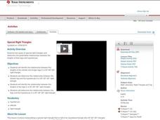 Special Right Triangles Lesson Plan Special Right Triangles Lesson Plan