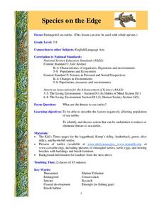 Species on the Edge Lesson Plan Species on the Edge Lesson Plan