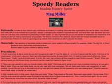 Speedy Readers Lesson Plan Speedy Readers Lesson Plan