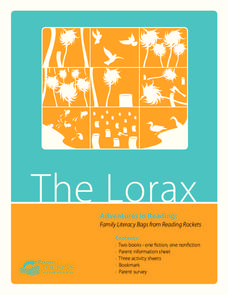 Reading Adventure Pack: The Lorax Activity Reading Adventure Pack: The Lorax Activity