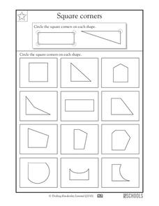 Square Corners Worksheet Square Corners Worksheet