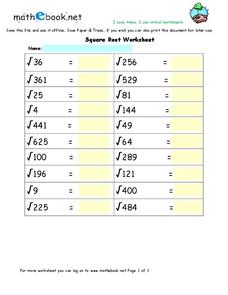 Square Root Worksheet Worksheet Square Root Worksheet Worksheet