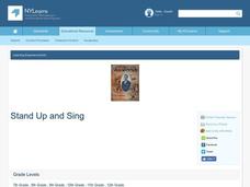 Stand Up and Sing Lesson Plan Stand Up and Sing Lesson Plan