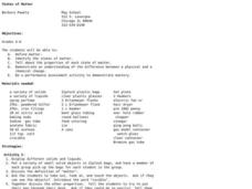 States of Matter Lesson Plan States of Matter Lesson Plan