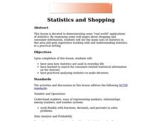 Statistics and Shopping Lesson Plan Statistics and Shopping Lesson Plan