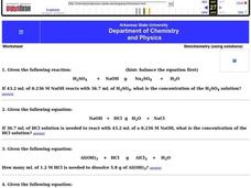 Stoichiometry Worksheet Stoichiometry Worksheet
