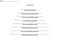 Story Pyramid Organizer Story Pyramid Organizer