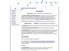 Storytelling Lesson Plan Storytelling Lesson Plan