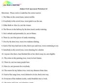 Subject Verb Agreement Worksheet Subject Verb Agreement Worksheet