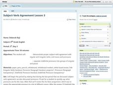 Subject-Verb Agreement Lesson Plan Subject-Verb Agreement Lesson Plan