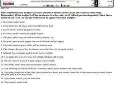 Subject-Verb Agreement Worksheet Subject-Verb Agreement Worksheet