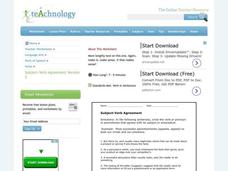 Subject-Verb Agreement Worksheet Subject-Verb Agreement Worksheet