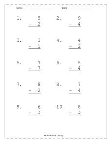 Subtraction Equations Worksheet Subtraction Equations Worksheet