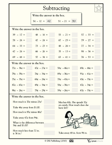 Subtraction Practice #2 Worksheet Subtraction Practice #2 Worksheet