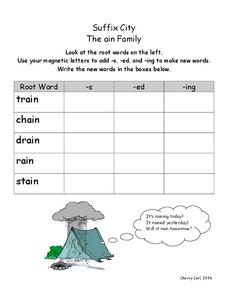 Suffix City Worksheet Suffix City Worksheet