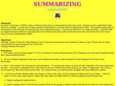 Summarizing Lesson Plan Summarizing Lesson Plan