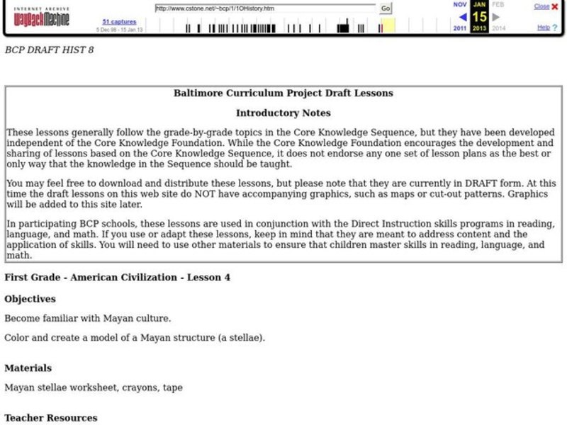 American Civilization Lesson Plan American Civilization Lesson Plan