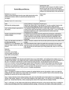 Super Dollar Special  Lesson Plan Super Dollar Special  Lesson Plan