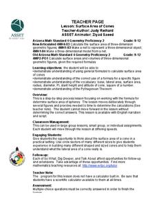 Surface Area of Cones Lesson Plan Surface Area of Cones Lesson Plan