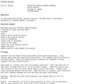 Surface Tension Lesson Plan Surface Tension Lesson Plan