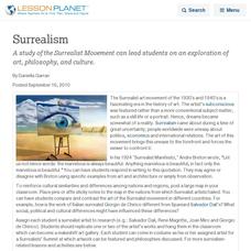 Surrealism Lesson Planet Article Surrealism Lesson Planet Article