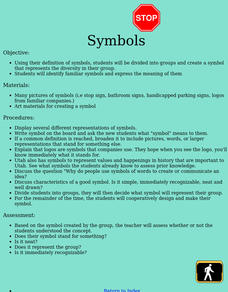 Symbols Lesson Plan Symbols Lesson Plan