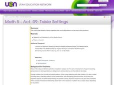 Table Settings Lesson Plan Table Settings Lesson Plan