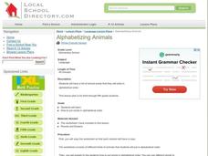 Alphabetizing Animals Lesson Plan Alphabetizing Animals Lesson Plan