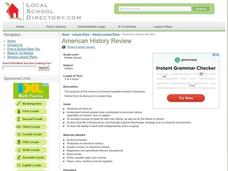 American History Review Lesson Plan American History Review Lesson Plan