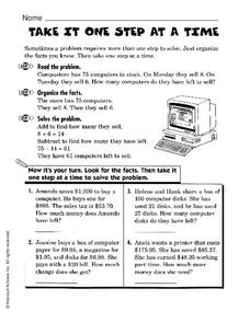 Take It One Step at a Time Worksheet Take It One Step at a Time Worksheet