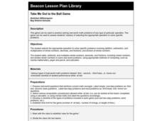 Take Me Out to the Ball Game Lesson Plan Take Me Out to the Ball Game Lesson Plan