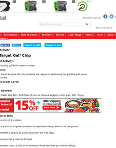 Team Target Golf Chip Lesson Plan Team Target Golf Chip Lesson Plan