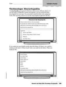 Technology: Encyclopedia Worksheet Technology: Encyclopedia Worksheet